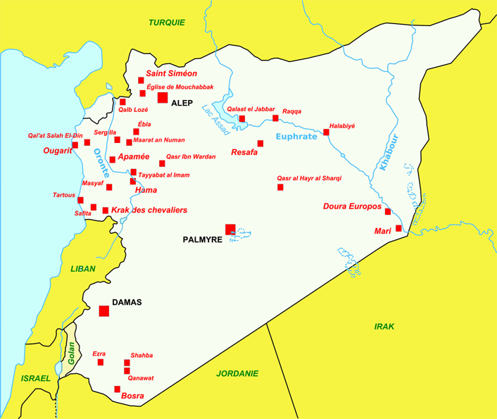 Carte de la Syrie